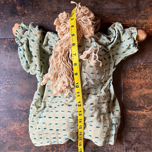 Lot of 3 Handmade Christmas Primitives Raggedy Santa/Wooden Snowman/Wooden Santa - Picture 6 of 15